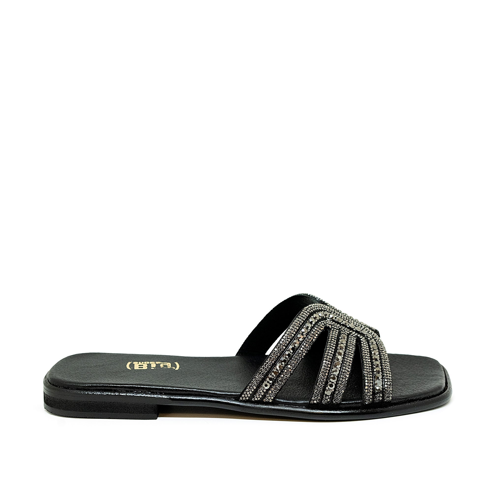 Bigshoes Bigshoes GA0113-01 Δερμάτινο Σανδάλι Μαύρο